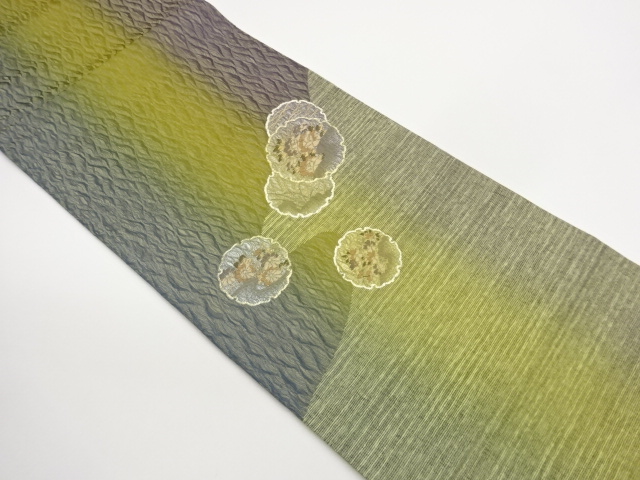 JAPANESE FUKURO OBI / PULP CLOTH / WOVEN FLOWERS